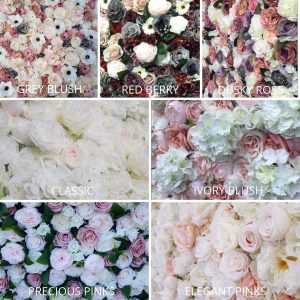 Collage of flower wall images
